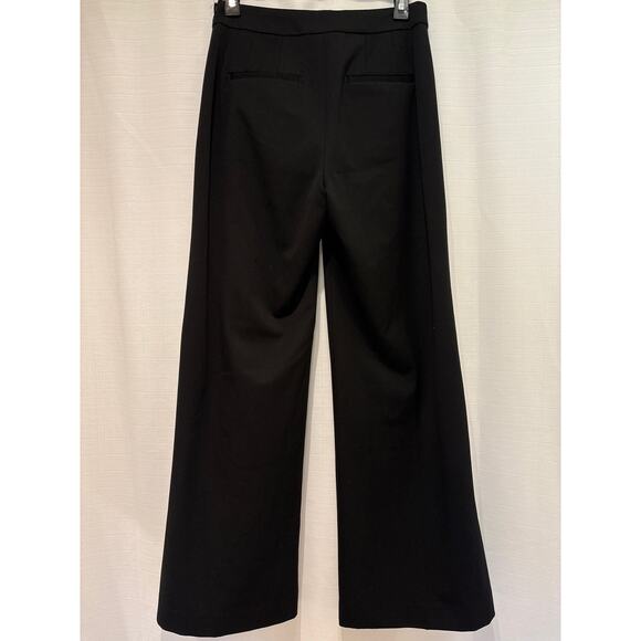 EXPRESS Wide Leg High Rise Black Matte Crested Button Sailor Pants 2S - Picture 2 of 7